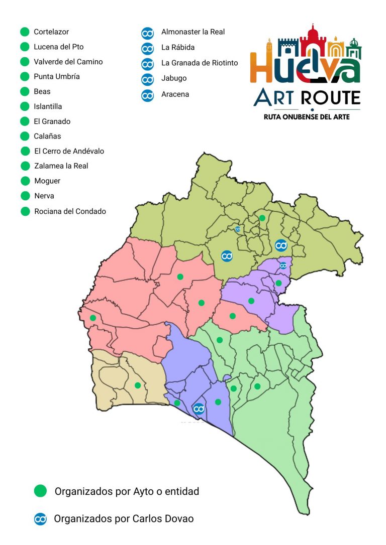 Mapa Huelva Art Route